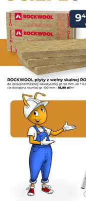 Płyty z wełny skalnej Rockwool Rockmin 50 mm promocja w PSB Mrówka