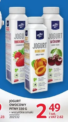 Jogurt pitny wiśniowy Milko promocja w Selgros