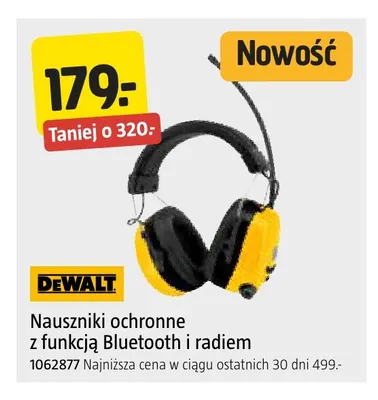 Nauszniki ochronne z funkcją Bluetooth i radiem DeWalt promocja w Jula
