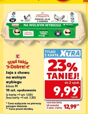 Jaja z chowu na wolnym wybiegu klasa M Stąd takie Dobre! promocja w Kaufland