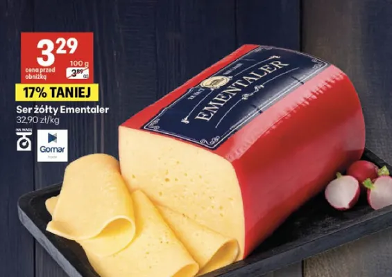 Ser żółty Ementaler promocja w Delikatesy Centrum