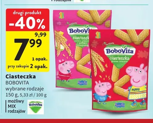 Ciasteczka BoboVita promocja w Intermarche