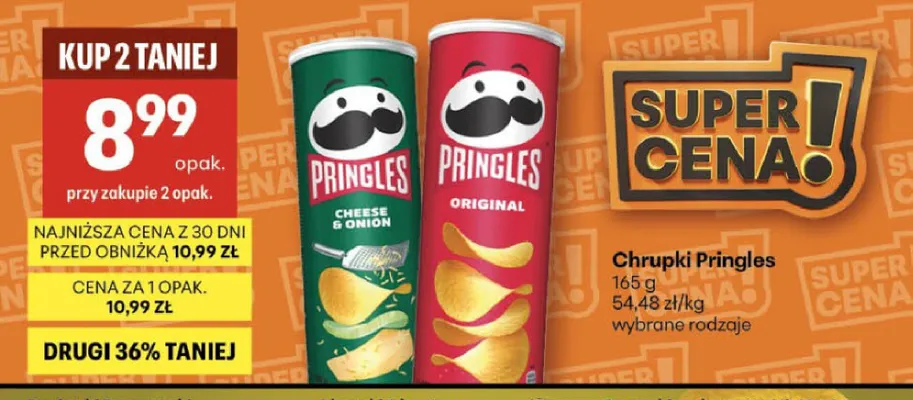 Chrupki Pringles Cheese & Onion promocja w Delikatesy Centrum