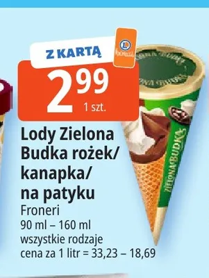 Lody na patyku Zielona Budka promocja w Leclerc
