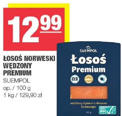 Łosoś norweski wędzony premium Suempol promocja w SPAR