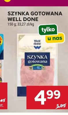 Szynka gotowana Well Done promocja w Stokrotka