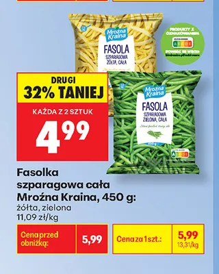 Fasolka szparagowa cała zielona Mroźna Kraina promocja w Biedronka
