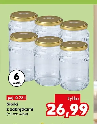Słoiki z zakrętkami 6-pak 0,72 l promocja w Kaufland