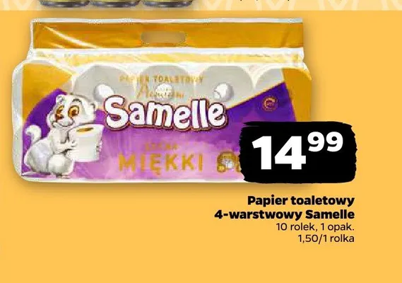 Papier toaletowy 4-warstwowy Samelle promocja w Netto