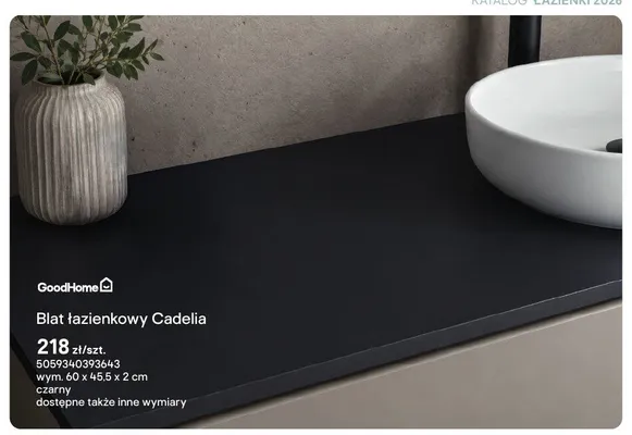 Blat łazienkowy GoodHome Cadelia promocja w Castorama