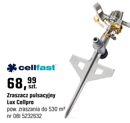 Zraszacz pulsacyjny Lux Cellpro pow. zraszania do 530 m² promocja w OBI