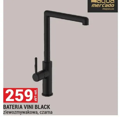 Bateria Vini Black zlewozmywakowa czarna promocja w Merkury Market