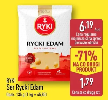Ser Rycki Edam promocja w Aldi