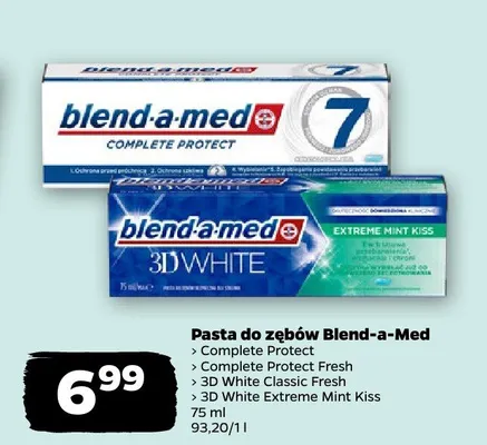 Pasta do zębów 3D White Extreme Mint Kiss promocja w Netto
