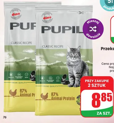 Sucha karma dla kota Pupil Classic Recipe promocja w Dino