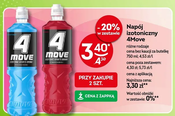 Napój izotoniczny 4Move Multifruit promocja w Żabka