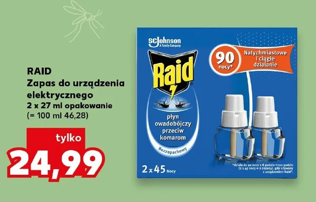 Zapas do urządzenia elektrycznego Raid 2x27ml promocja w Kaufland