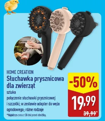 Słuchawka prysznicowa dla zwierząt Home Creation promocja w Aldi
