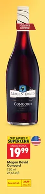 Wino czerwone Mogen David Concord promocja w Biedronka