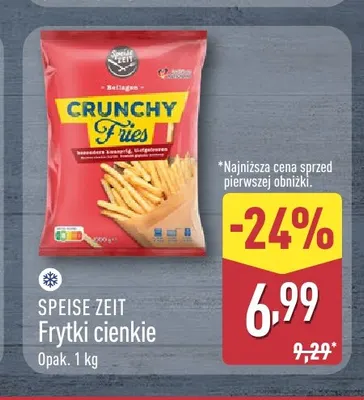 Frytki cienkie Speise Zeit promocja w Aldi