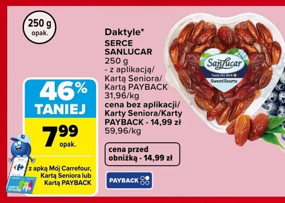 Daktyle SERCE SANLUCAR promocja w Carrefour