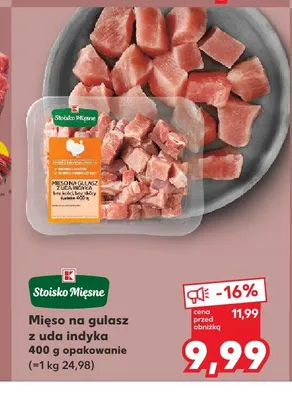 Mięso na gulasz z uda indyka Stoisko Mięsne promocja w Kaufland