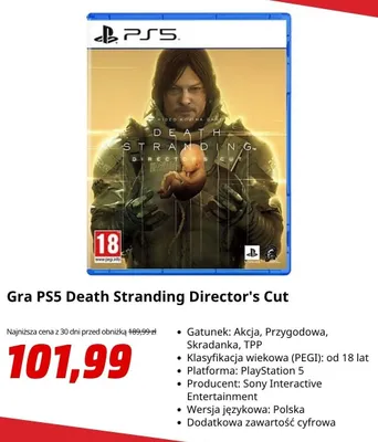 Gra PS5 Death Stranding Director's Cut promocja w Media Markt