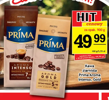 Kawa ziarnista Prima Aroma Intenso promocja w Gram Market