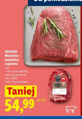 Wołowina polędwica cygańska Rzeźnik promocja w Lidl