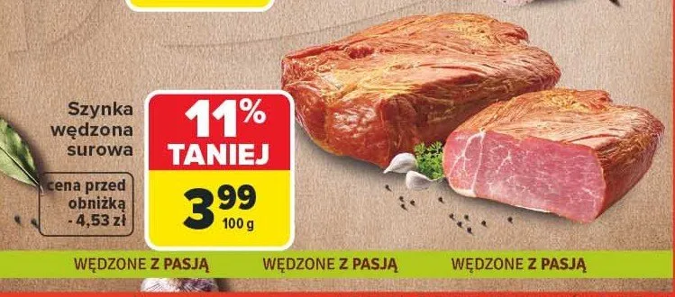 Szynka wędzona surowa Dubielak promocja w Carrefour