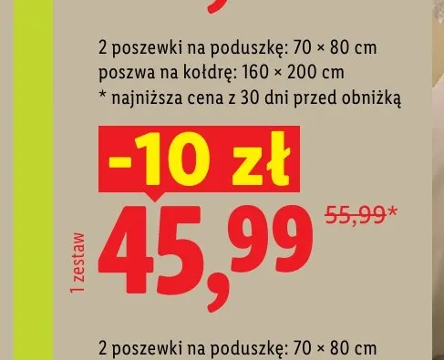 Komplet pościeli poszwa 160x200 cm 2 poszewki 70x80 promocja w Lidl