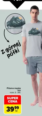 Piżama męska TEX promocja w Carrefour