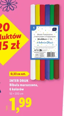 Bibuła marszczona Interdruk 6-pak promocja w Lidl
