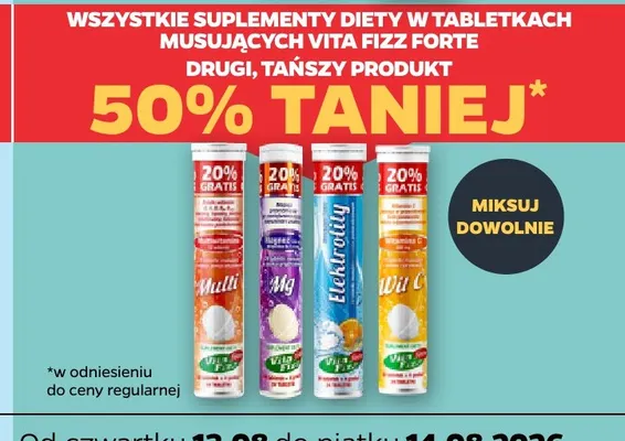 Suplement diety Vita Fizz Forte Wit C promocja w Netto
