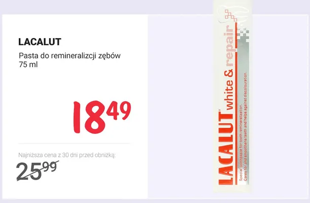 Pasta do remineralizacji zębów promocja w Rossmann