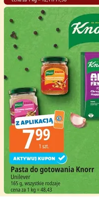 Pasta do gotowania pieczony czosnek Knorr promocja w Leclerc