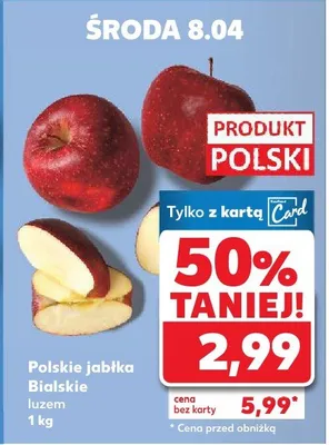 Polskie jabłka Bialskie promocja w Kaufland