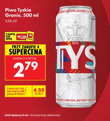 Piwo Tyskie Gronie promocja w Biedronka