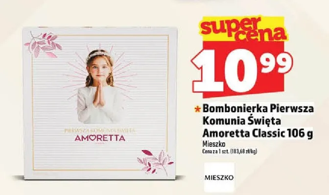 Bombonierka Pierwsza Komunia Święta Amoretta Classic Mieszko promocja w TOPAZ