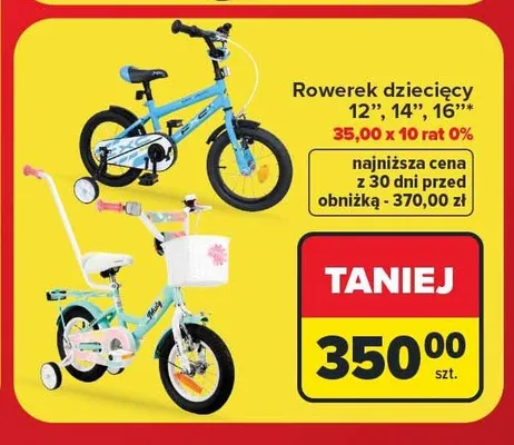 Rowerek dziecięcy promocja w Carrefour