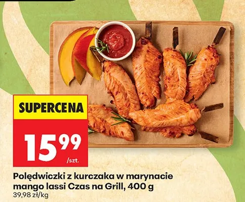 Polędwiczki z kurczaka w marynacie mango lassi Czas na Grill promocja w Biedronka