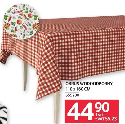 Obrus wodoodporny 110x160cm 655200 promocja w Selgros