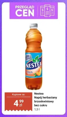 Napój herbaciany Nestea brzoskwiniowy bez cukru promocja w Dino
