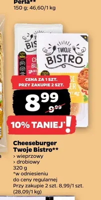 Cheeseburger wieprzowy Twoje Bistro promocja w Netto