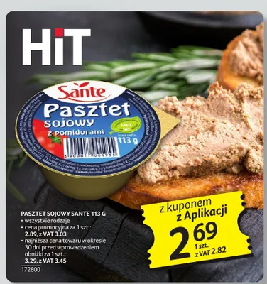 Pasztet sojowy Sante promocja w Selgros
