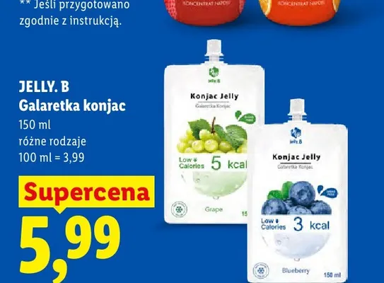 Galaretka konjac Jelly.B Grape promocja w Lidl