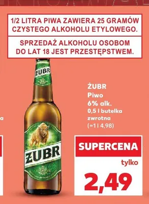 Piwo Żubr promocja w Kaufland