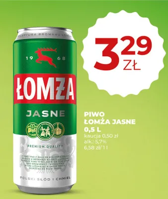 Piwo Łomża Jasne promocja w Duży Ben