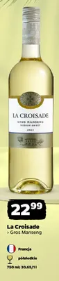 Wino białe półsłodkie La Croisade Gros Manseng promocja w Netto
