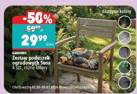 Zestaw poduszek ogrodowych Gardenic Susa 4szt. promocja w Biedronka Home